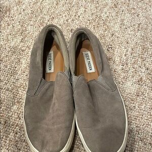 Steve Madden Gray Slip-On Shoes